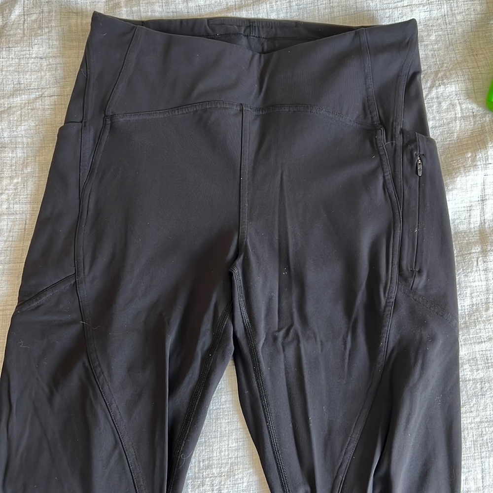 Lululemon brushed leggings. Black size 8, length 28